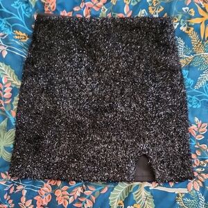 Girls Black Textured Skirt